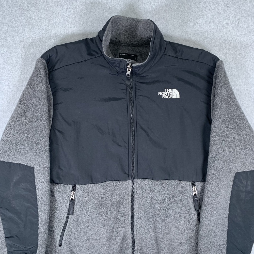 The North Face Denali Fleece Jacket Boys XL Grey Black Polartec Full Zip - Picture 2 of 16